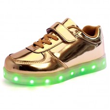 Patent leather led light up sneaker